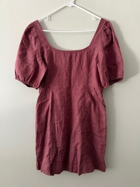 Madewell Mauve Raspberry Mini Dress